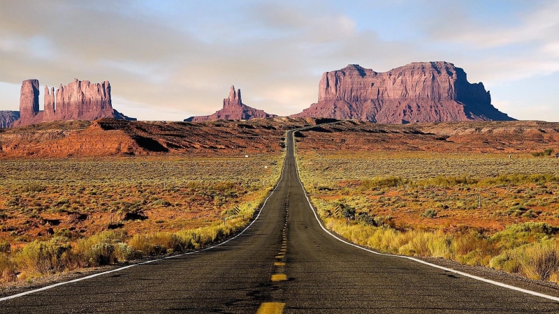 utah, 1080P, united states, usa, national park, road, monument valley