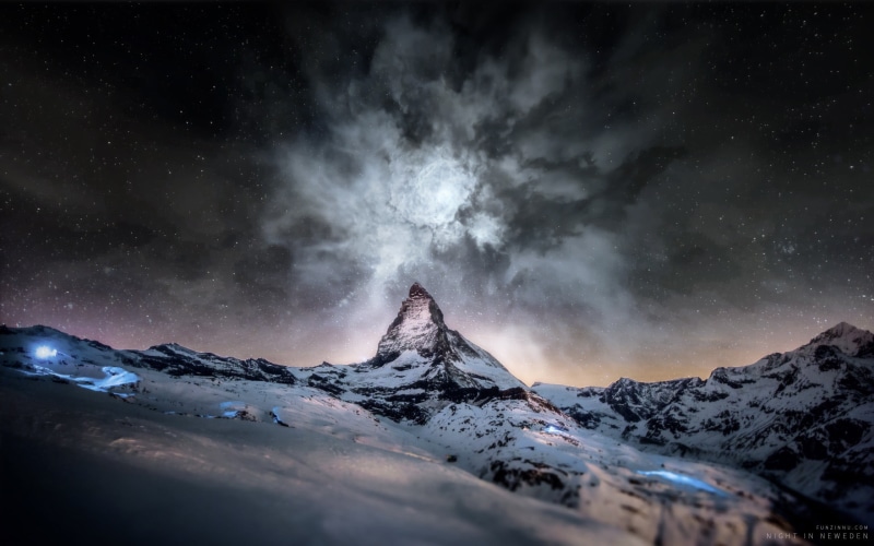 no people, tranquil scene, brown, formation, rock, space, tranquility, idyllic, beauty in nature, snow, power in nature, nature, astronomy, mountains, sky
