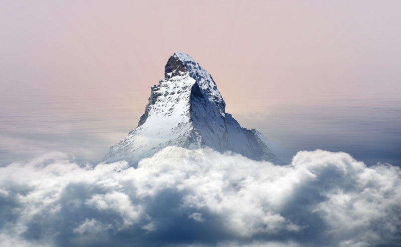 5K, digital composite, nature, mountaineering, winter, beauty in nature, copy space, rock, fantasy, no people, cold temperature, massif, composing, snowcapped mountain