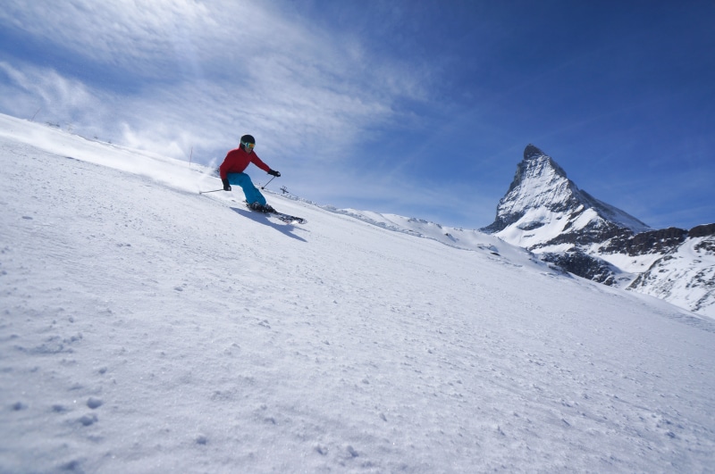 snow, Matterhorn, landscape, skiing, sport, 4K