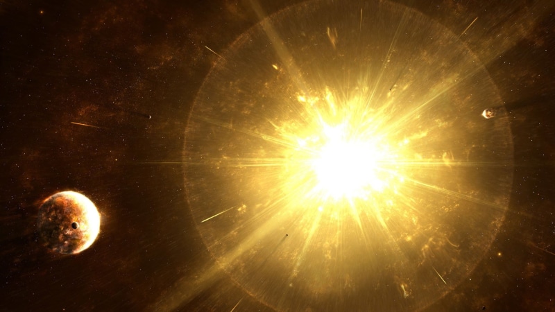 1080P, explosion, stars, supernova, space, planet, yellow, hd