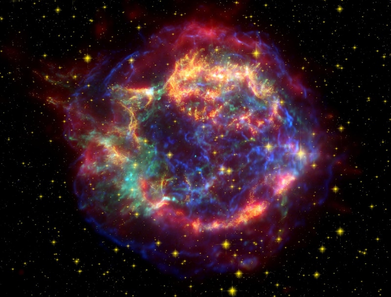 night, space exploration, space travel, nebula, technology, astronomy, multi colored, discovery, no people, cassiopeia a, night sky, red, science and technology