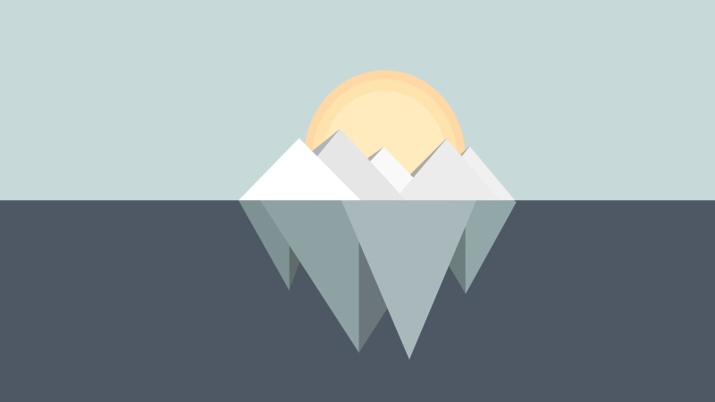 Water, Iceberg, Artistic, Sun, 8K, Minimalism