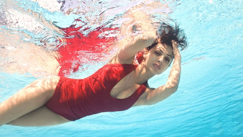 malaika, sea, swimming pool, outdoors, water, pool, leisure activity, nature, floating, khan, young adult, new, arora, underwater, photoshoot, hairstyle