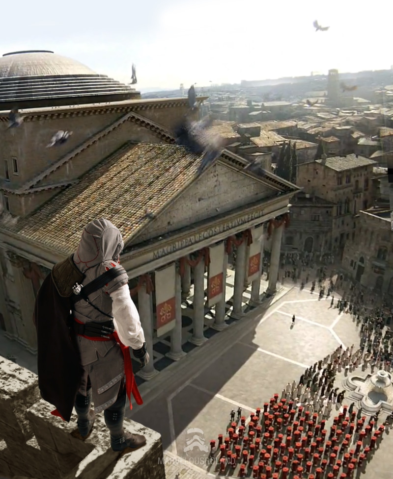full length, people, s, video games, building exterior, Ezio Auditore da Firenze, adult, creed, men, 4K, nature, the past, clothing, assassin, built structure