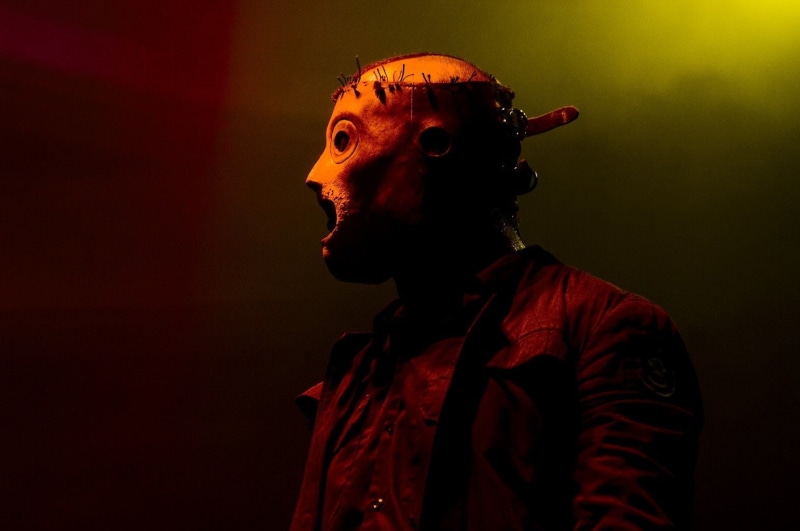 720P, evil, studio shot, fear, portrait, headshot, Nu Metal, Industrial Metal, obscured face, representation, one person, indoors, Heavy Metal, Slipknot