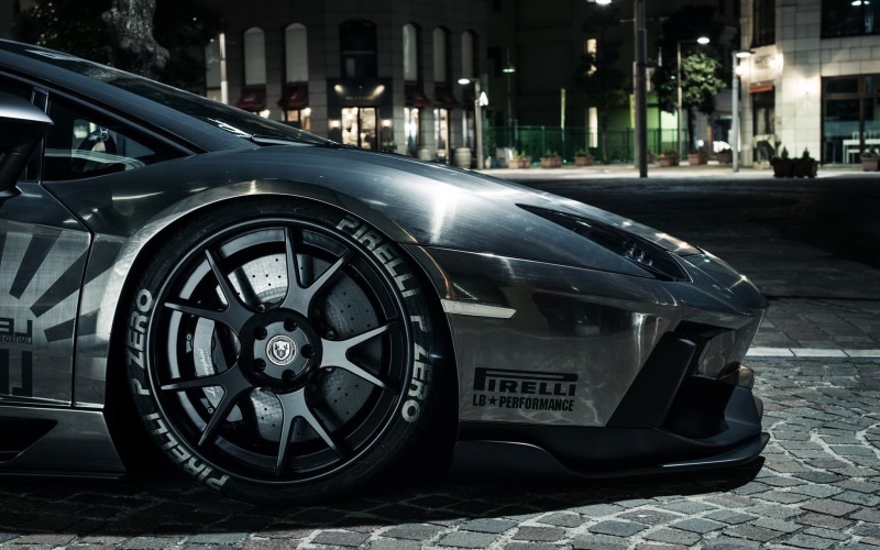 building exterior, silver colored, sports car, headlight, land vehicle, stationary, motor vehicle, road, Super Car, street, Lamborghini Aventador, wheel