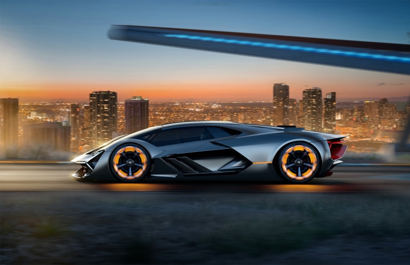 office building exterior, modern, car, sky, electric cars, building, dusk, architecture, blurred motion, mode of transportation, building exterior, outdoors