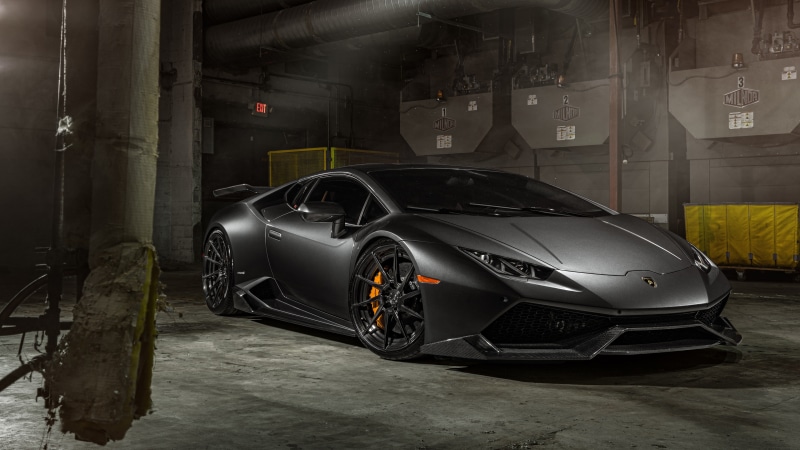 luxury vehicle, 4K, black car, luxury car, lamborghini huracan, supercar, lamborghini