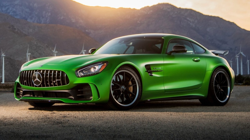 Mercedes-AMG GT R, Car, Coupé, Fastback, Green Car, Mercedes-Benz, Luxury Car, Sport Car, 1080P