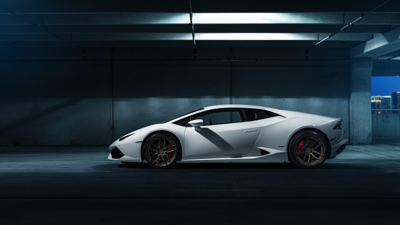 supercar, darkness, lamborghini, white car, 4K, luxury vehicle, car, luxury car, lamborghini huracan, vehicle, sports car