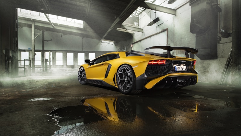 4K, vehicle, supercar, sports car, luxury vehicle, car, lamborghini, yellow car, lamborghini aventador