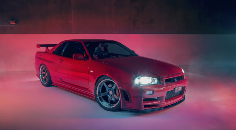 R34, Nissan, Skylilne, GTR, RED, 1080P