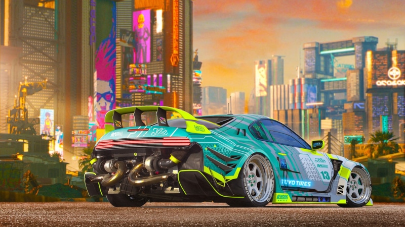 Machine, Javier Oquendo, Toyota Supra, Auto, Cyberpunk, Transport and Vehicles, by Javier Oquendo, The city, Cyberpunk 2077, 1080P, Art, Cyberpunk Toyota Supra