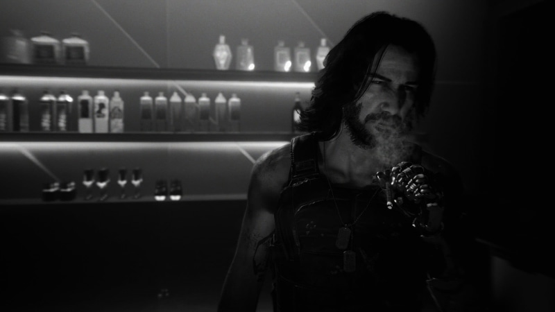 Keanu Reeves, johnny, Johnny Silverhand, Cyberpunk 2077, 1080P, smoking