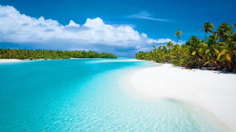 1080P, forest, pacific, desktop, landscape, aitutaki, tropical, south, trees, coconut, beaches, hd, cook, islands, australia, white, papy, sandy