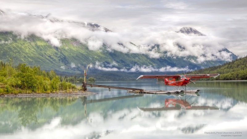 alaska, kenai, floatplane, mountains, Transportation, 2K