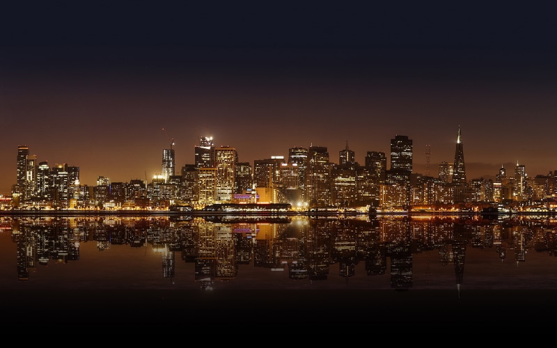 panorama, night city backgrounds, san francisco, 4K, Download 3840x2400 san francisco