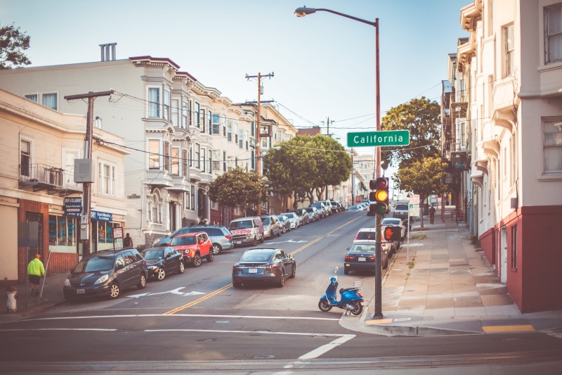 built Structure, houses, california, symbol, old, the way forward, town, California Street, roads, transportation, mode of transportation, 4K, diminishing perspective