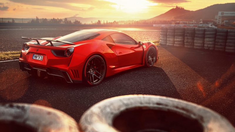 land vehicle, ferrari, motor vehicle, 488 gtb, luxury vehicle, red, race car, automotive lighting, vehicle, automotive wheel system, supercar, car, automotive exterior