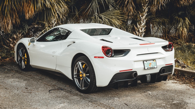 ferrari 458, luxury vehicle, supercar, land vehicle, car, vehicle, sports car, 4K, white ferrari, performance car, ferrari