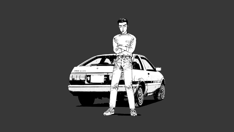 Toyota Trueno, Initial D, 4K, Bunta Fujiwara, Toyota AE86