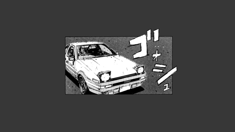 4K, Toyota AE86, Initial D