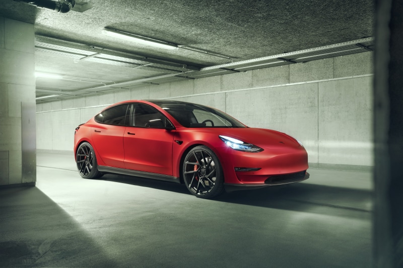 Tesla Model 3, Car, Tesla Motors, 4K, Vehicle, Luxury Car, Red Car