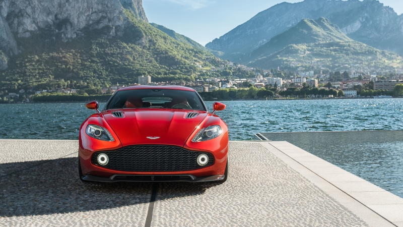 8k uhd, vehicle, red car, motor vehicle, car, aston martin vanquish, sports car, aston martin, 8k, supercar, luxury vehicle, 8K