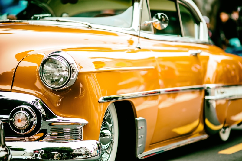 SF, classic, Bel Air  California, yellow, Carnaval San Francisco, automobile, Bay Area, parade, collectors Car, antique, retro Styled, 5K, old-fashioned