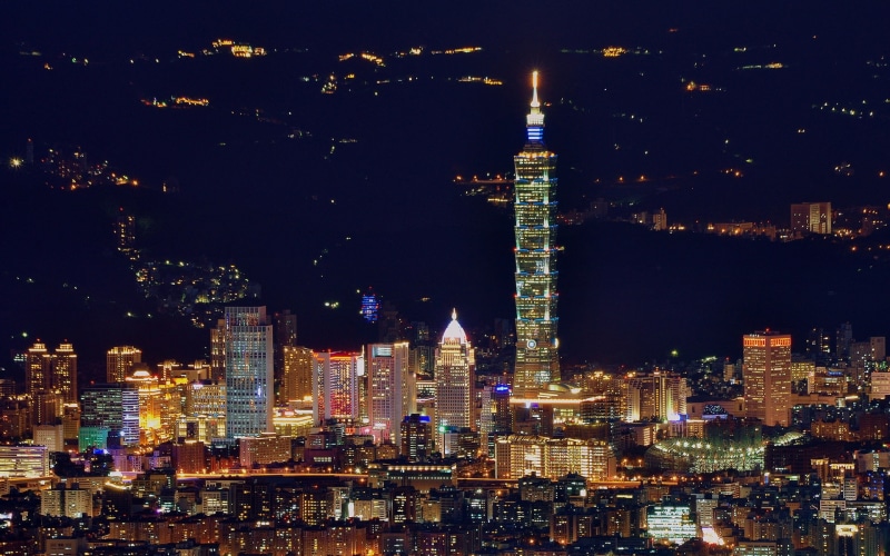 City, Night, Skyscrapers, 1080P, Illumination, Taipei