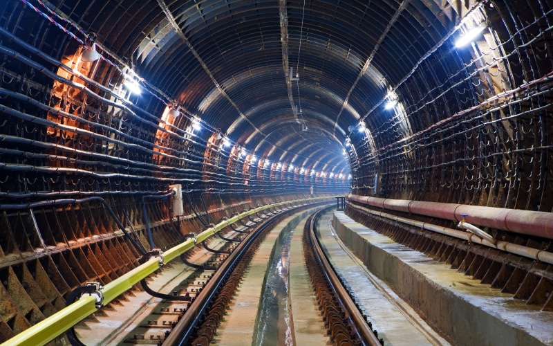 Illumination, Subway, Tunnel, 2K, Rails