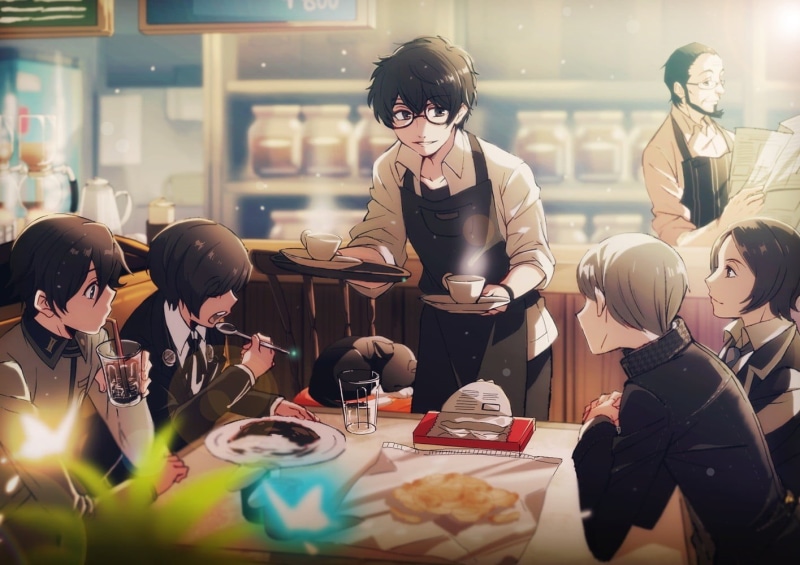 sitting, Persona series, indoors, Persona 3, Persona 4, togetherness, women, group of people, females, girls, men, musical instrument, Persona 5, illustration