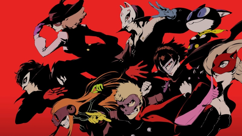 input device, women, black Color, people, illustration, night, pattern, rock music, arts culture and entertainment, adult, cartoon, performance, Persona 5