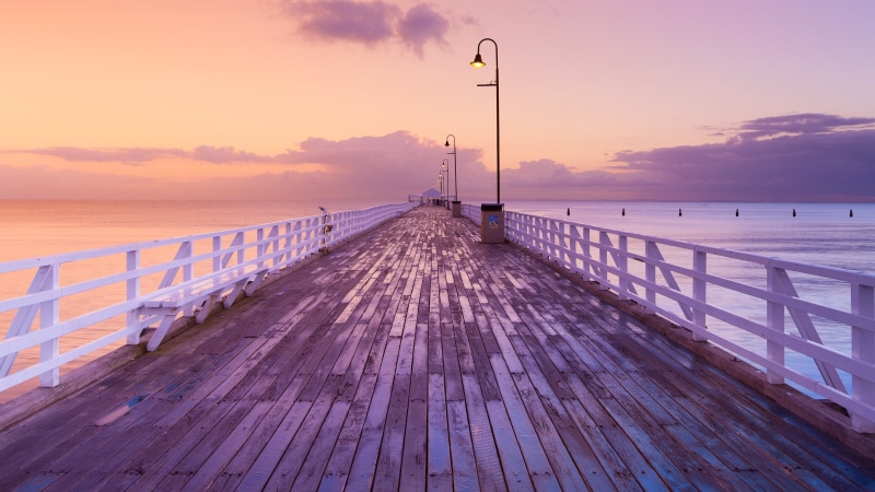 beach, land, wooden, lighting equipment, coastline, asia, tranquil Scene, sky, beauty In Nature, no People, tourist Resort, bridge - Man Made Structure