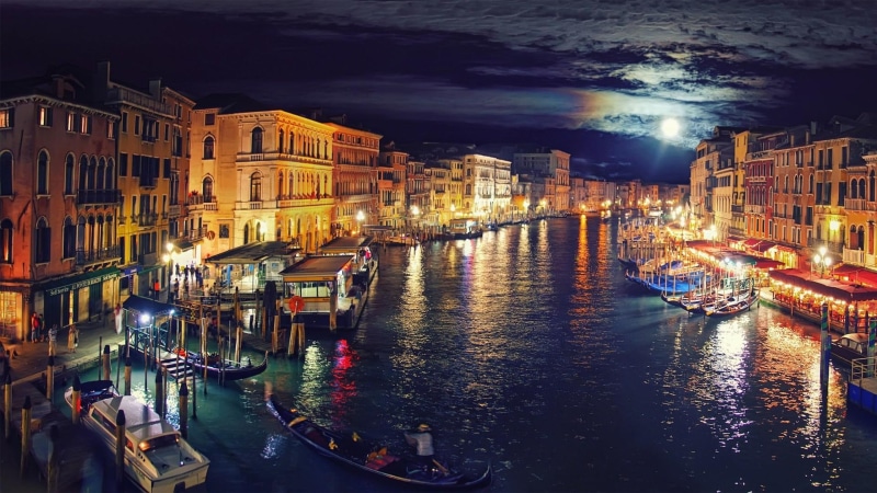 city, veneza, life, beautiful, 1080P, night