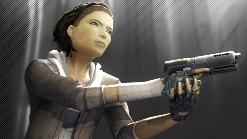 women, young adult, video games, young women, lifestyles, Half-Life 2, Half-Life, indoors, casual clothing, looking, Alyx Vance, real people, mid adult