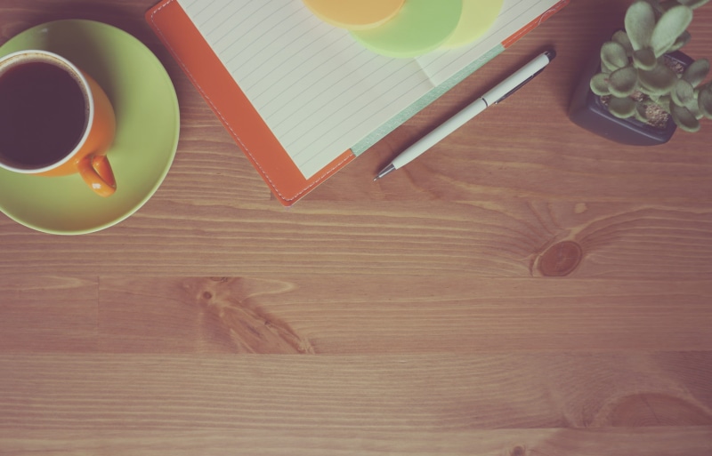 office, notepad, cup of coffee, food and drink, wooden, indoors, work, black coffee, high angle view, 2K, wood - material, drink, coffee cup, orange, beverage