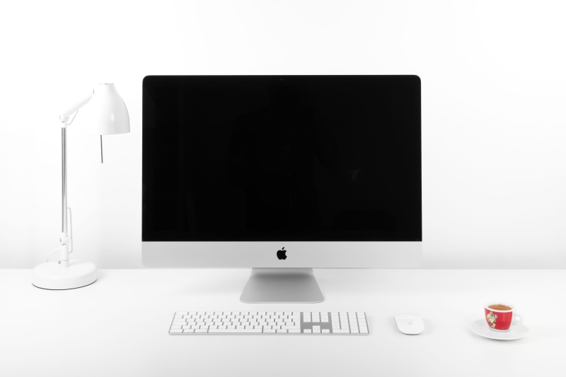 imac, flat, computer keyboard, design space, studio shot, computer mouse, clean, connection, silver, home office, computer, office, 5K, copy space, photo