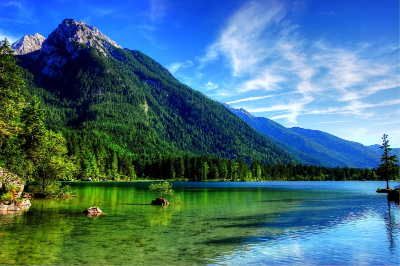 summer, holiday, mountain, nature park, Hintersee, landscape, summit, non-urban scene, germany, rock, lake, tranquil scene, hiking, berchtesgaden, alpine