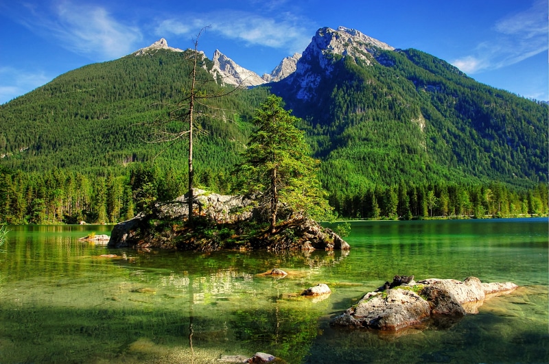 summit, cloud - sky, upper bavaria, scenics - nature, water, outdoors, berchtesgaden, hintersee, panorama, germany, nature park, berchtesgaden national park