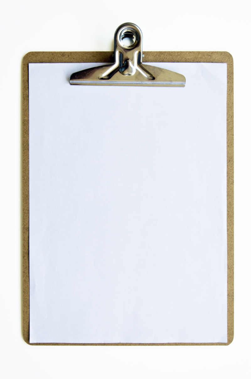 business, cut out, information, notebook, checklist, message, printing, note, white color, blank, single object, list, empty, clip, white background, close-up