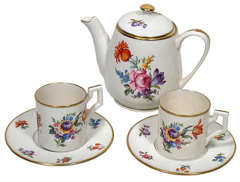 tea, 1080P, ceramic, white background, flower, mug, herbal, teacup, cafe, cup of tea, crockery, floral pattern, studio shot, hot, pattern, breakfast, teacups