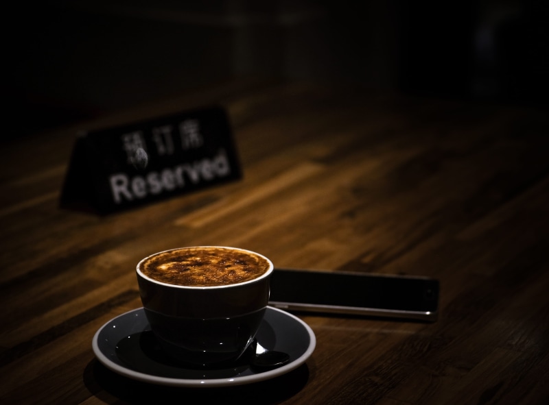 saucer, table, coffee - Drink, western script, black, brown, dark, plate, ceramic, liquid, focus, mug, reserved, espresso, cup, cafe, focus on foreground
