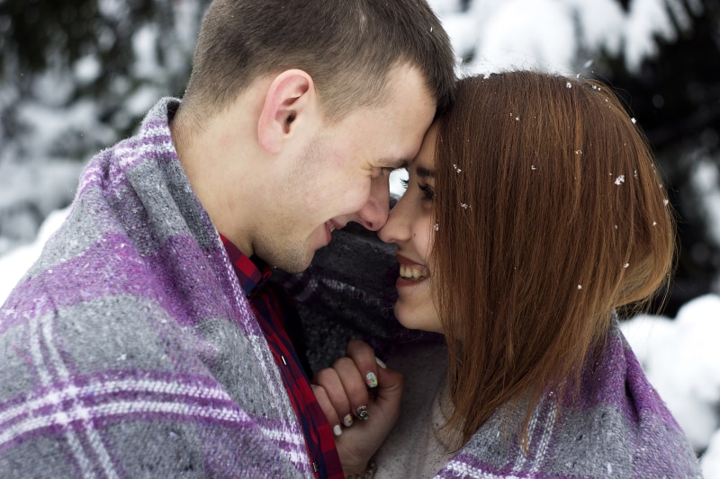 lifestyles, young Adult, public domain, Woman, bonding, Cute, romantic, romance, headshot, two People, love, portrait, winter, positive emotion, nature