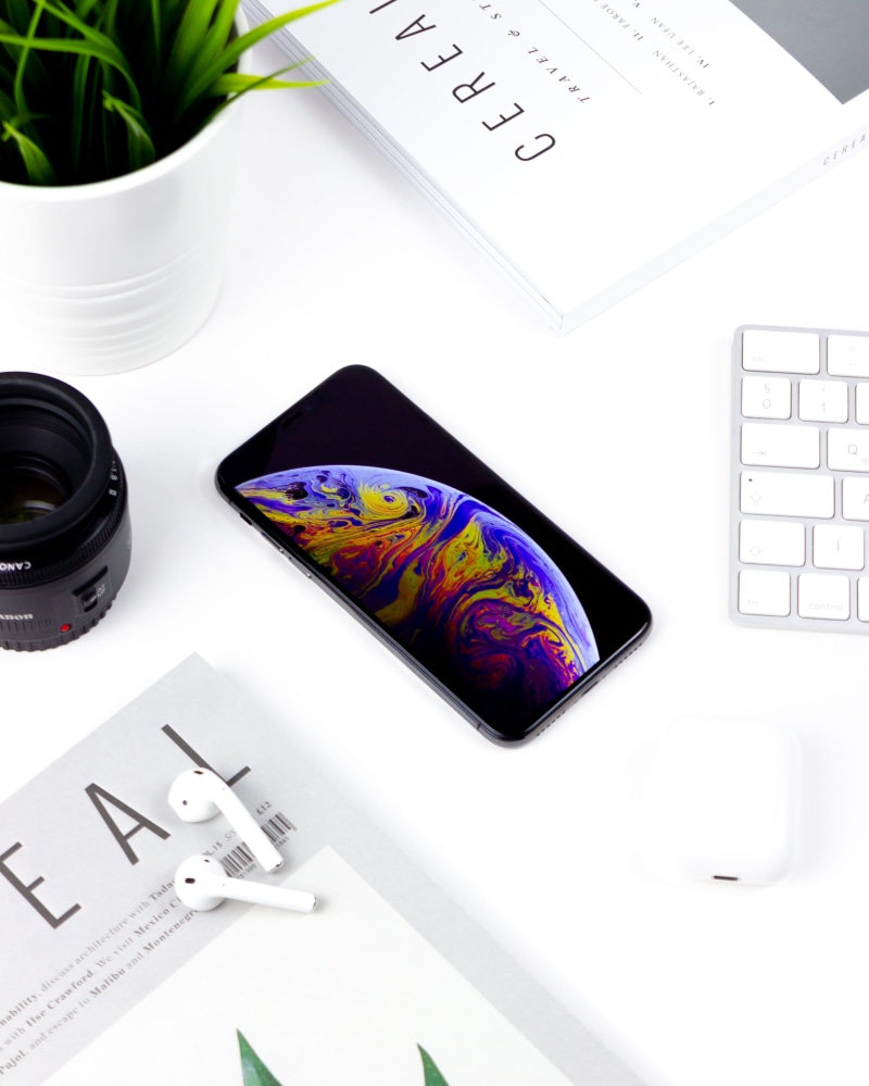 mobile Phone, setupinspiration, cerealmagazine, data, office, finance, apple, equipment, 4K, technology, document, white, pC, telephone, minimal, note Pad