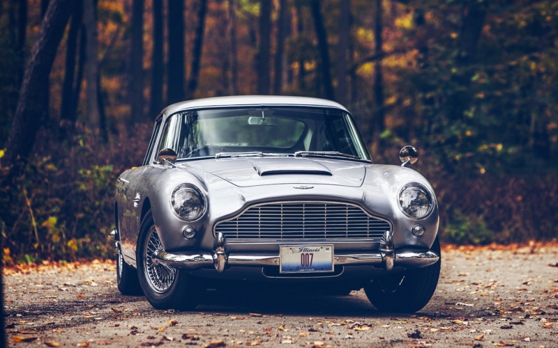 fall, leaves, james, bond, car, james bond, aston, db, forest, aston martin, aston martin db5, road, 007, 1080P, martin