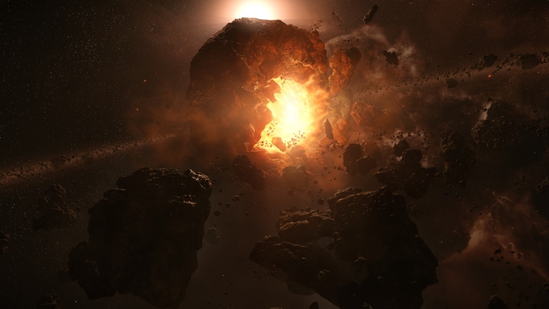 digital, motion, bomb, smoke - physical structure, glowing, orange color, Star Citizen, nature, sky, exploding, science fiction, heat - temperature, accidents and disasters