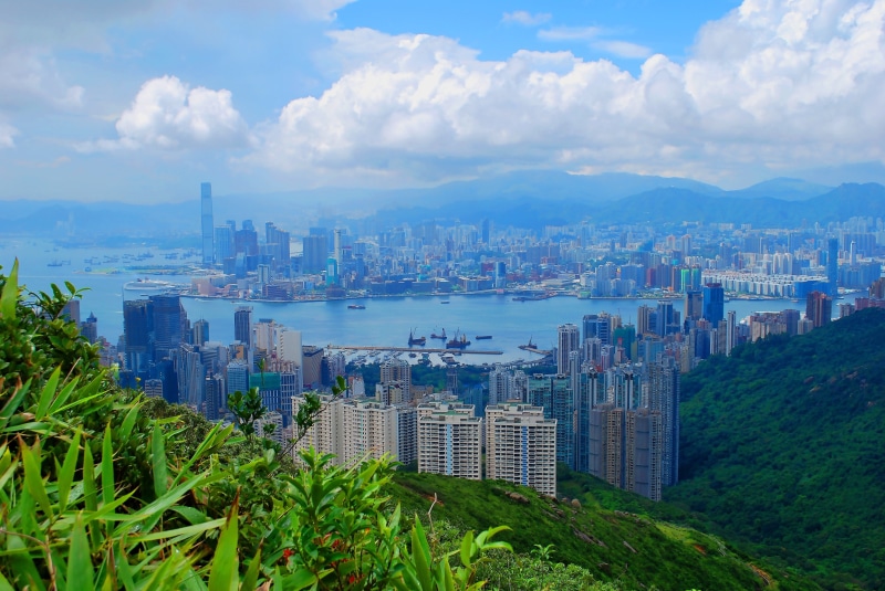 city, water, tower, cityscape, china - East Asia, tall - high, urban Scene, nature, landscape, no people, business, modern, travel, top view, hong, mountain