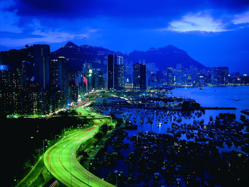 laps, outdoors, downtown District, nature, top view, office building exterior, residential district, harbor, mountain, 720P, china - East Asia, reflection
